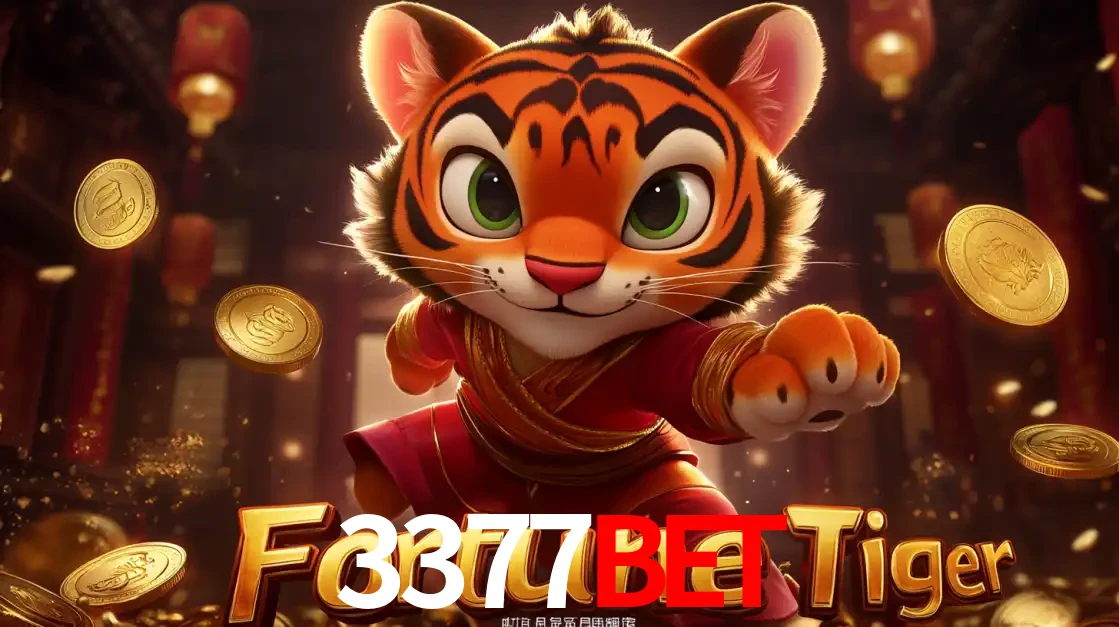 O carismático mascote do jogo de slot Fortune Tiger, um tigre fofo em pose de artes marciais, pronto para trazer sorte e multiplicadores de ganhos no cassino online 3377bet.